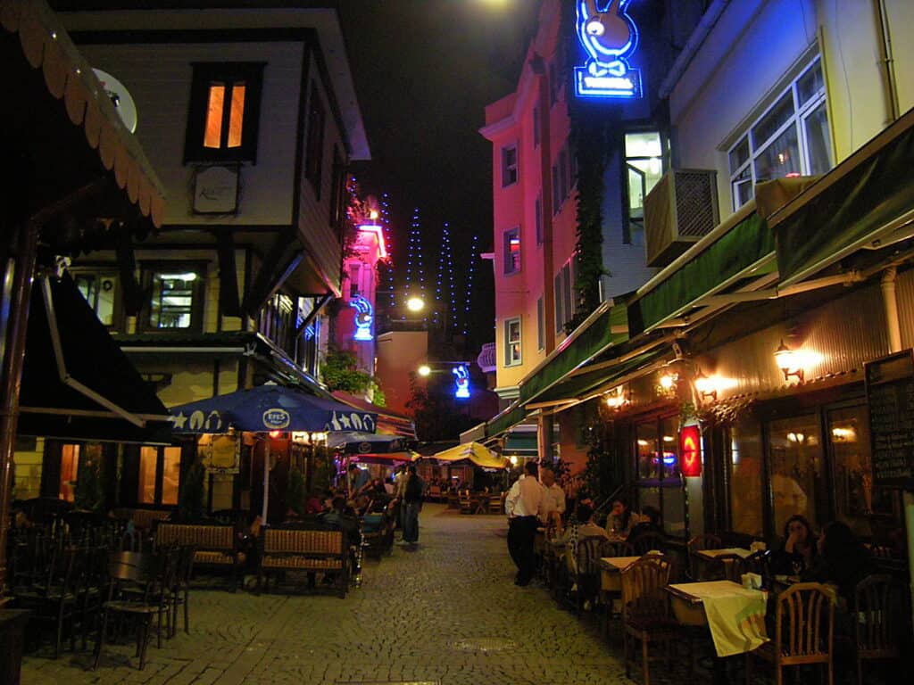 Istanbul Turkish Night Bars in Ortaköy, Istanbul