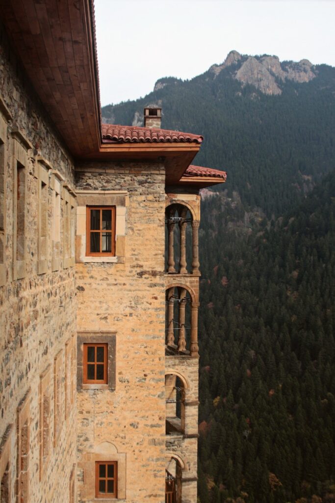 Wall of the Sumela Monastery in Turkey